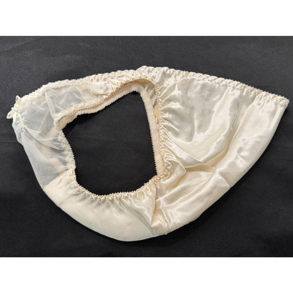Vtg 90s Victoria's Secret Second Skin Panties L Satin NWT Sheer Front Jezebel - Picture 6 of 7